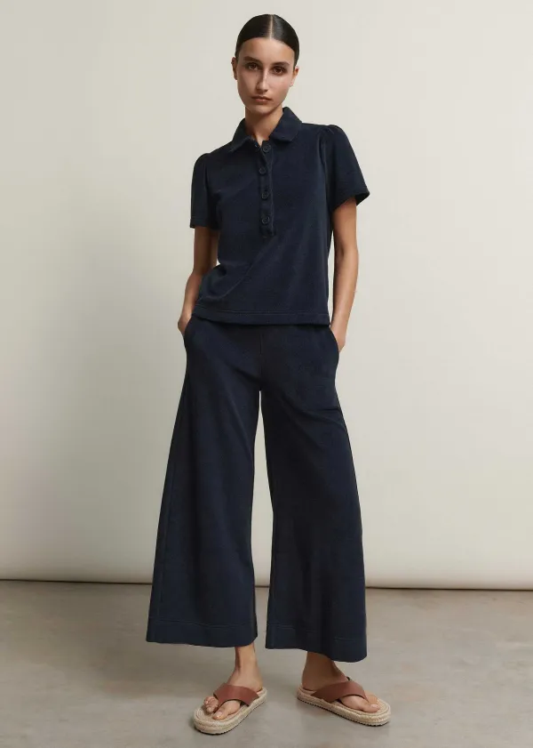 Online ME+EM Towelling Polo Top + Trouser Co-Ord Blue