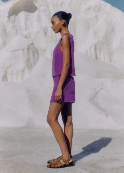 ME+EM Towelling Short Summer Purple