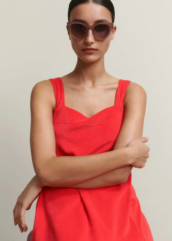 Outlet ME+EM Towelling Sleeveless Midi Dress