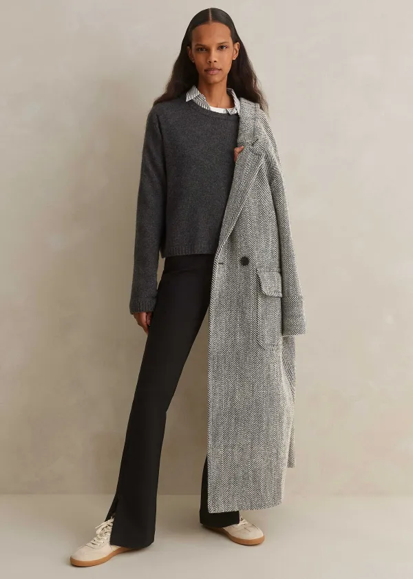 New ME+EM Travel Tailoring Adjustable Slim Flare Trouser Black
