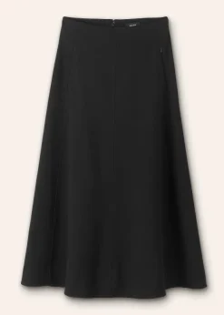 Online ME+EM Travel Tailoring A-Line Midi Skirt Black