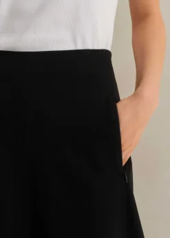 Online ME+EM Travel Tailoring A-Line Midi Skirt Black