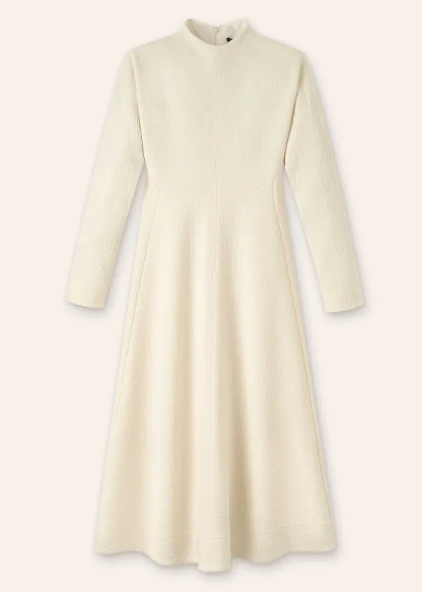 Best ME+EM Travel Tailoring Batwing Sleeve Midi Dress Cream