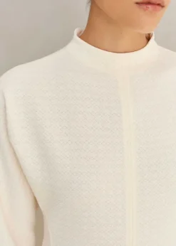 Best ME+EM Travel Tailoring Batwing Sleeve Midi Dress Cream