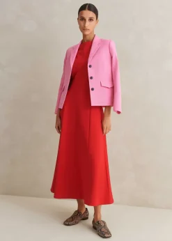 Outlet ME+EM Travel Tailoring Boat Neck Midi Dress