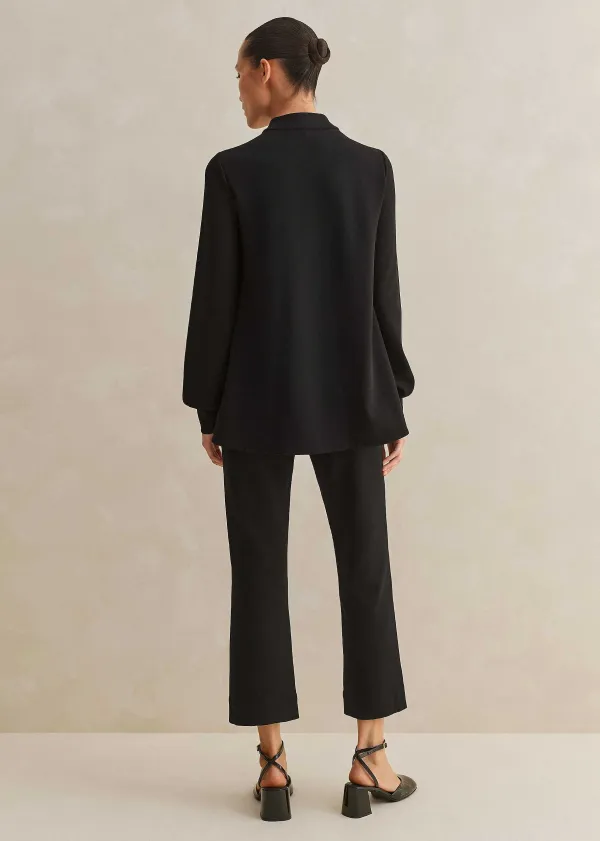Online ME+EM Travel Tailoring Crop Kick-Flare Trouser Co-Ord Black
