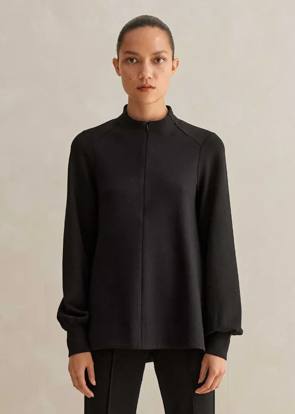 Online ME+EM Travel Tailoring Crop Kick-Flare Trouser Co-Ord Black
