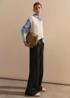 Hot ME+EM Travel Tailoring Flared Cargo Trouser Black