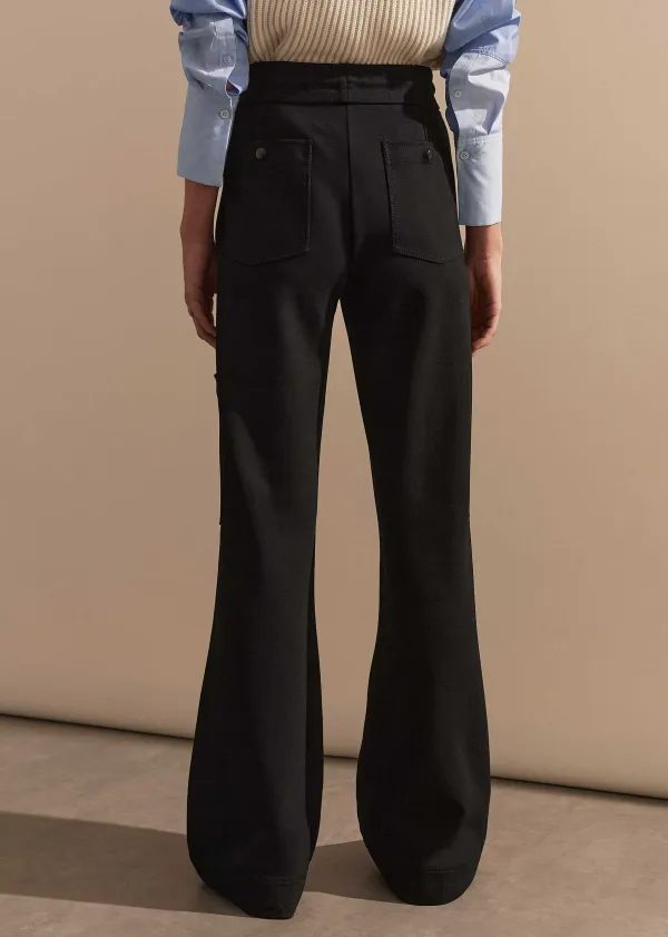 Hot ME+EM Travel Tailoring Flared Cargo Trouser Black