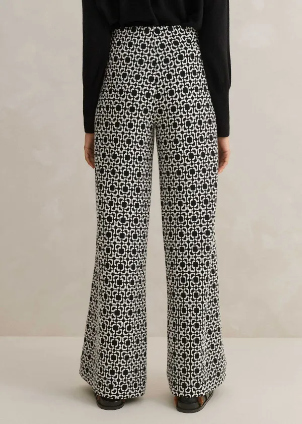 Discount ME+EM Travel Tailoring Graphic Jacquard Trouser Black/White