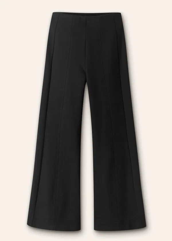 New ME+EM Travel Tailoring Kick Flare Short Trouser Black
