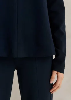 Sale ME+EM Travel Tailoring Kick Flare Trouser + Swing Top Co-Ord Blue