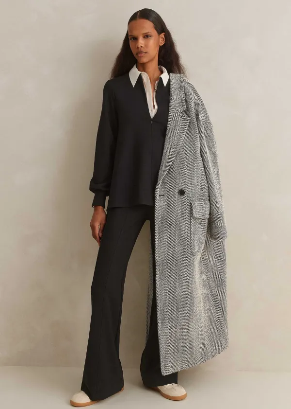 Discount ME+EM Travel Tailoring Kick Flare Trouser Black