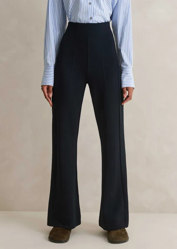 Sale ME+EM Travel Tailoring Kick Flare Short Trouser Navy