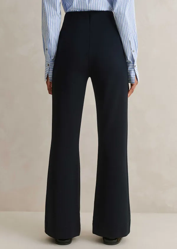 Sale ME+EM Travel Tailoring Kick Flare Short Trouser Navy