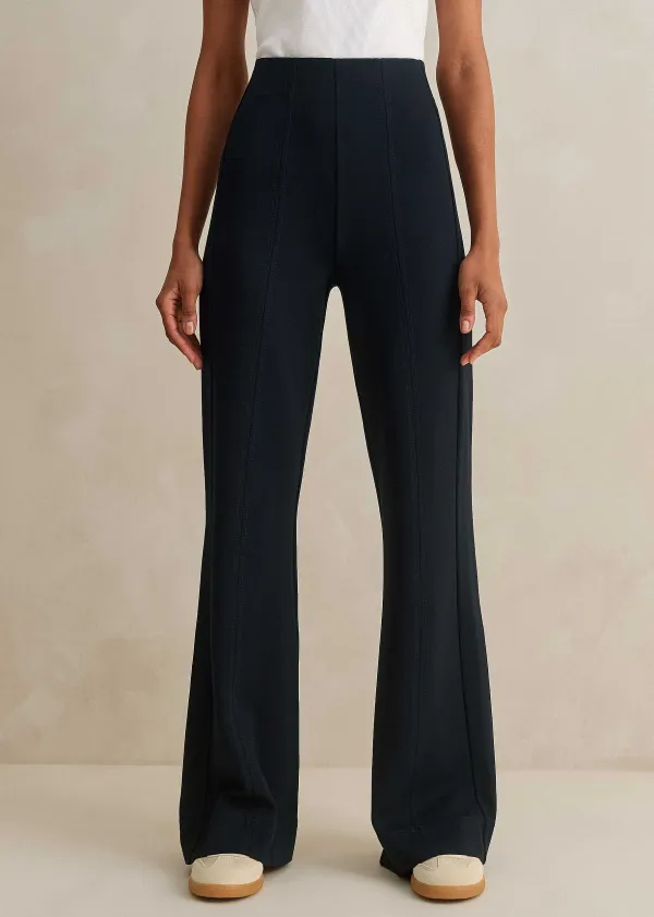 Hot ME+EM Travel Tailoring Kick Flare Trouser Navy