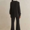 Outlet ME+EM Travel Tailoring Kick-Flare Trouser Co-Ord Black