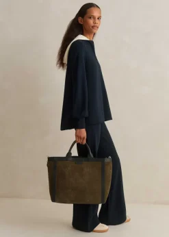 Outlet ME+EM Travel Tailoring Kick-Flare Trouser Co-Ord Blue