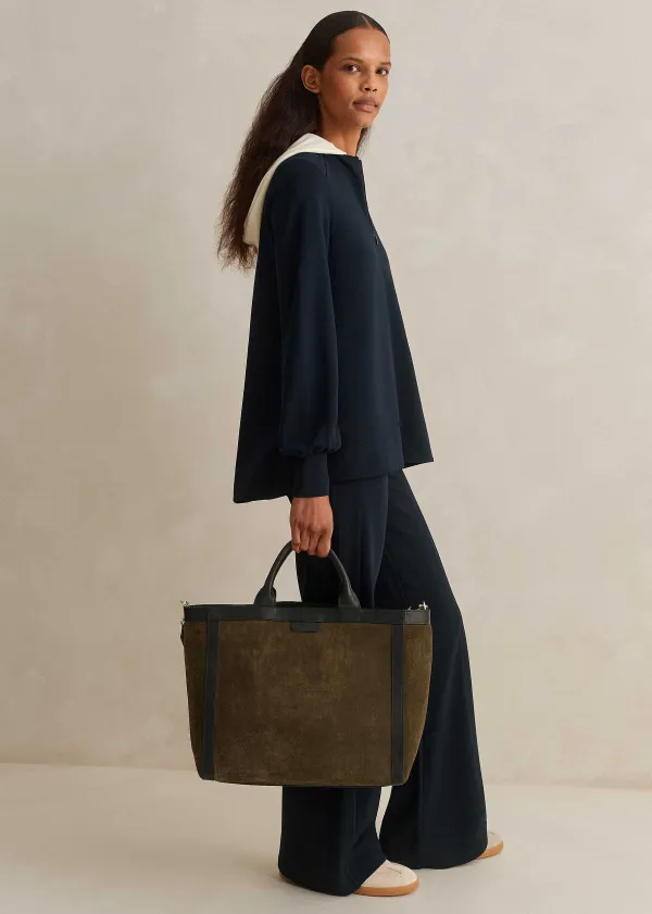 Outlet ME+EM Travel Tailoring Kick-Flare Trouser Co-Ord Blue