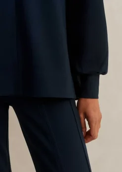 Outlet ME+EM Travel Tailoring Kick-Flare Trouser Co-Ord Blue