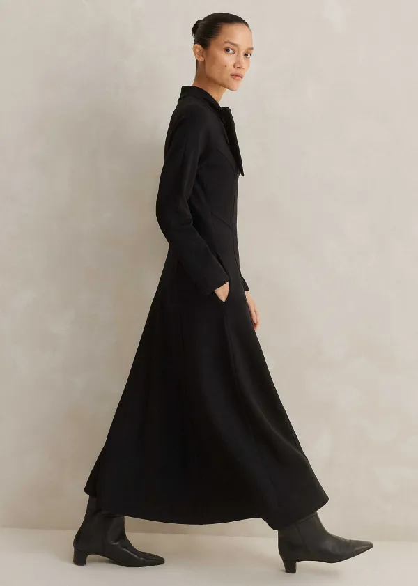 Sale ME+EM Travel Tailoring Necktie Maxi Dress Black