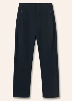 Clearance ME+EM Travel Tailoring Pull On Slim Crop Trouser Navy
