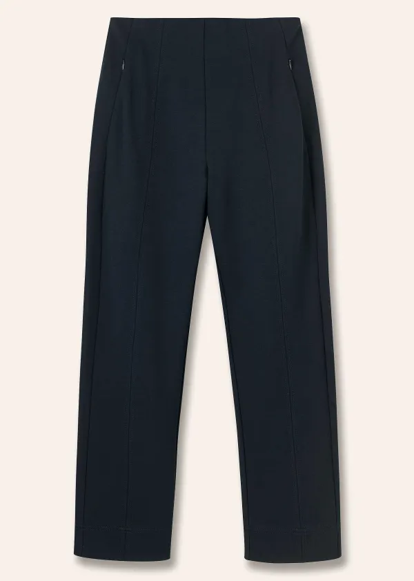 Clearance ME+EM Travel Tailoring Pull On Slim Crop Trouser Navy