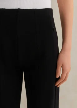 ME+EM Travel Tailoring Pull On Slim Crop Trouser Black