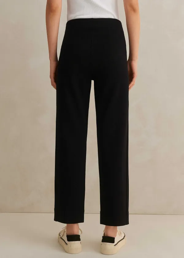 ME+EM Travel Tailoring Pull On Slim Crop Trouser Black