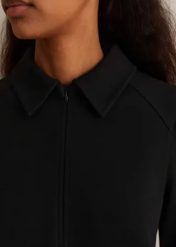 ME+EM Travel Tailoring Shirt Collar Swing Top Black