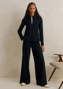 Clearance ME+EM Travel Tailoring Shirt Collar Swing Top Navy