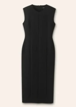 Online ME+EM Travel Tailoring Sleeveless Pencil Dress Black