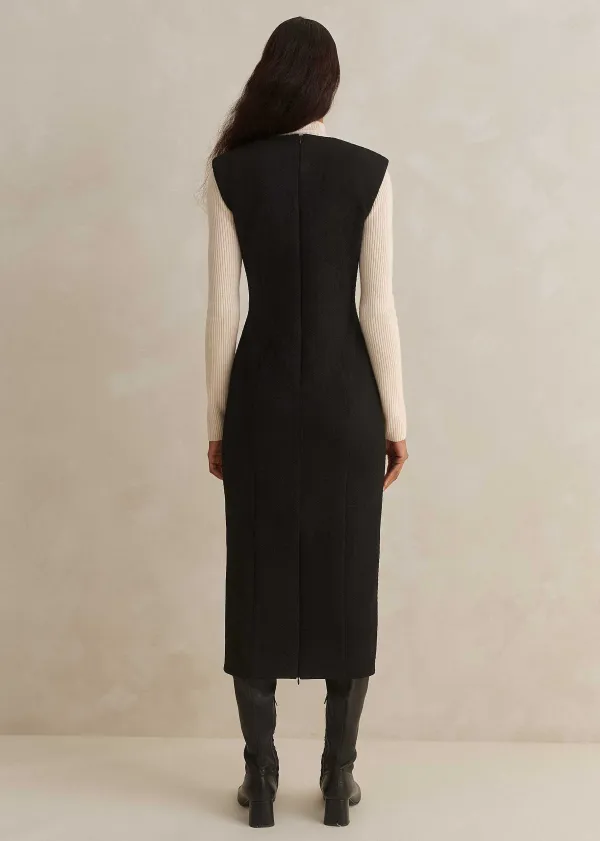 Online ME+EM Travel Tailoring Sleeveless Pencil Dress Black