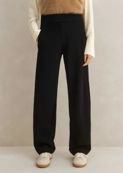 Online ME+EM Travel Tailoring Slim Barrel Trouser Black