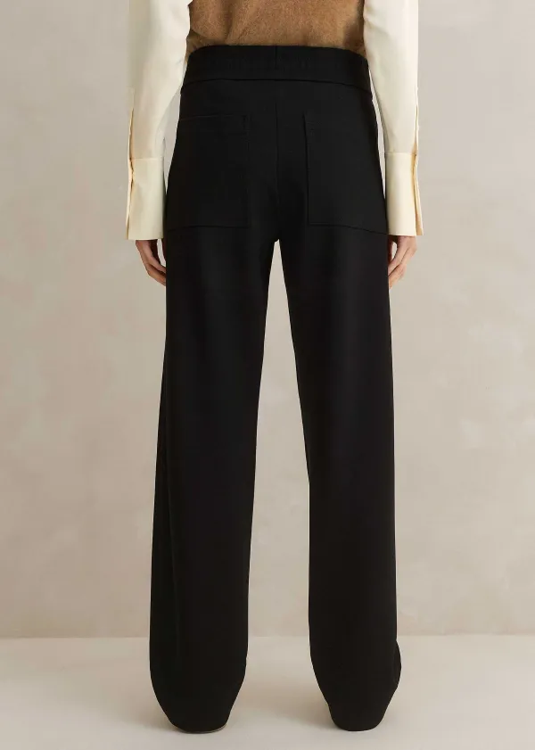 Online ME+EM Travel Tailoring Slim Barrel Trouser Black