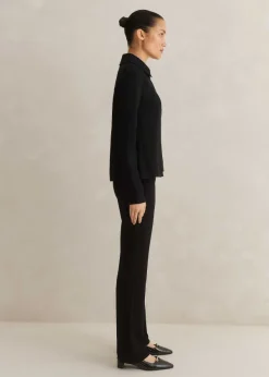 Outlet ME+EM Travel Tailoring Slim Flare Trouser Co-Ord Black