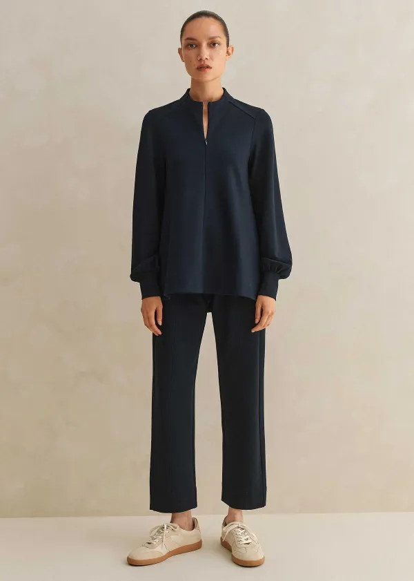 Best ME+EM Travel Tailoring Slim-Crop Trouser Co-Ord Blue