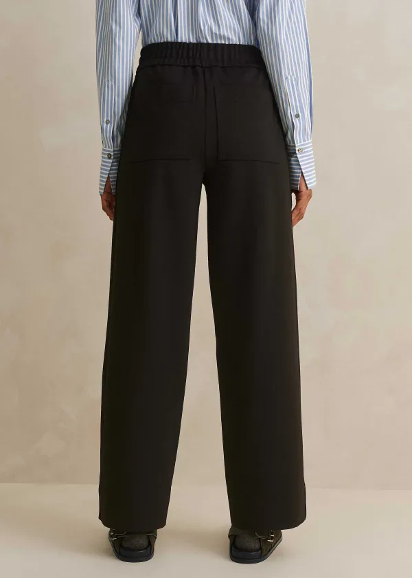 ME+EM Travel Tailoring Turn-Up Straight Leg Trouser Black