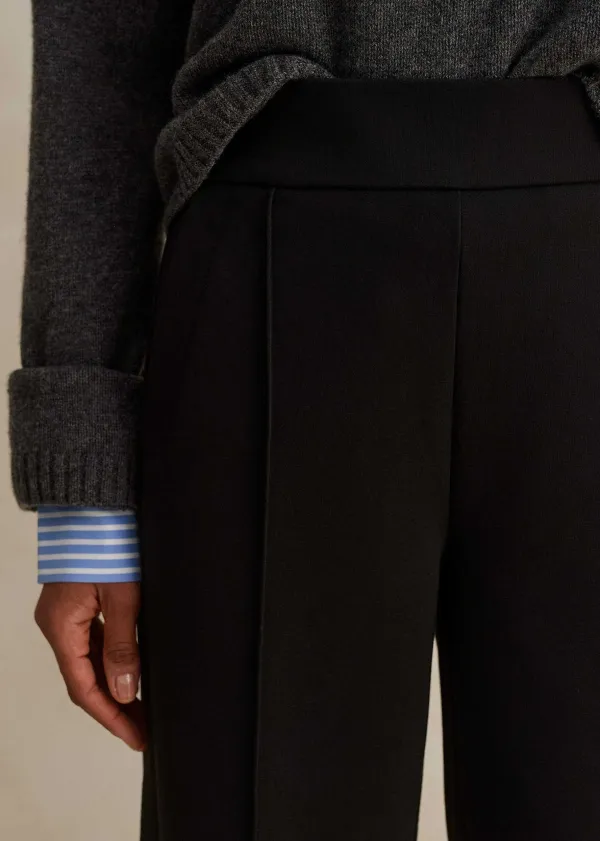 ME+EM Travel Tailoring Turn-Up Straight Leg Trouser Black