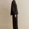 Discount ME+EM Travel Tailoring Wide-Leg Crop Trouser Co-Ord Black
