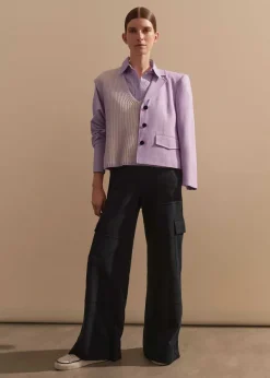 Outlet ME+EM Travel Tailoring Wide-Leg Cargo Trouser Navy