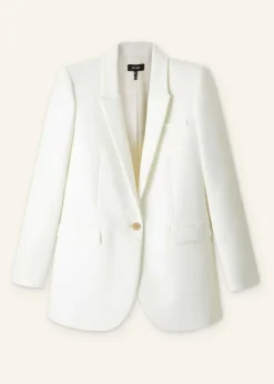 Sale ME+EM Tux Bracelet Sleeve Blazer Fresh White
