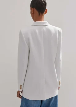 Sale ME+EM Tux Bracelet Sleeve Blazer Fresh White