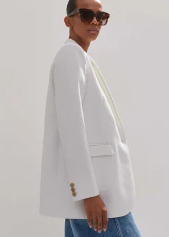 Sale ME+EM Tux Bracelet Sleeve Blazer Fresh White