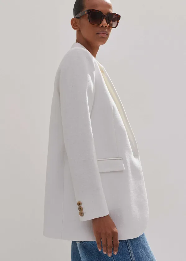 Sale ME+EM Tux Bracelet Sleeve Blazer Fresh White