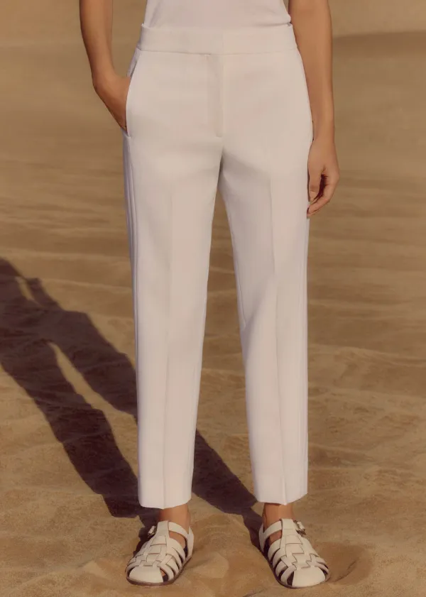Discount ME+EM Tux Slim Crop Trouser Fresh White