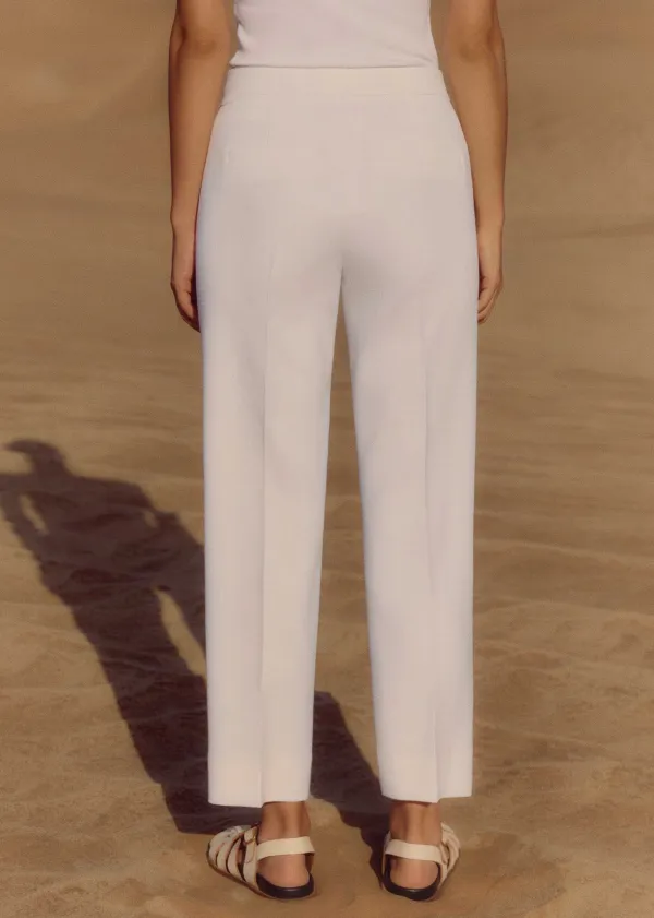 Discount ME+EM Tux Slim Crop Trouser Fresh White