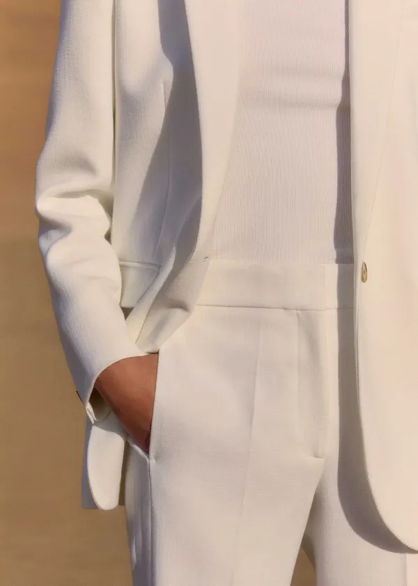 Discount ME+EM Tux Slim Crop Trouser Suit White