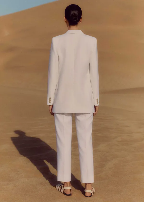 Discount ME+EM Tux Slim Crop Trouser Suit White