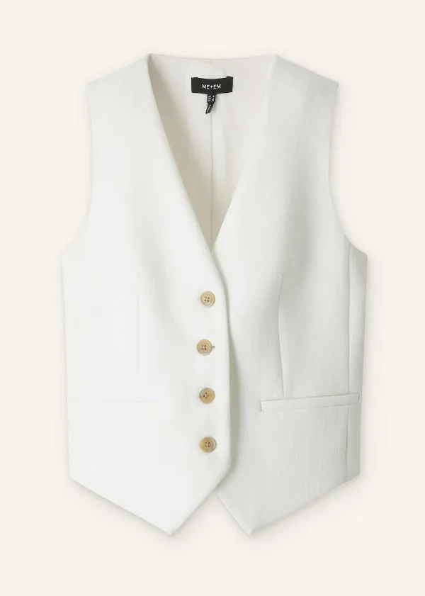 Hot ME+EM Tux Waistcoat Fresh White